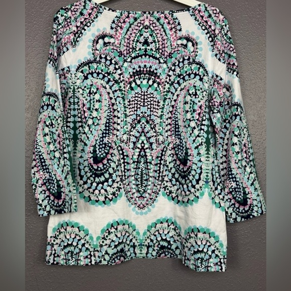Talbots Tee Small Top Paisley Boat Neck 3/4 Sleeve Stretch Knit
Casual Shirt - Picture 3 of 6